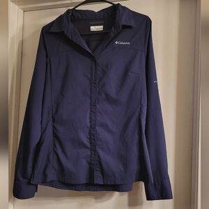 Columbia Omni-Shade Long Sleeve Button Up Outdoor Shirt Size M